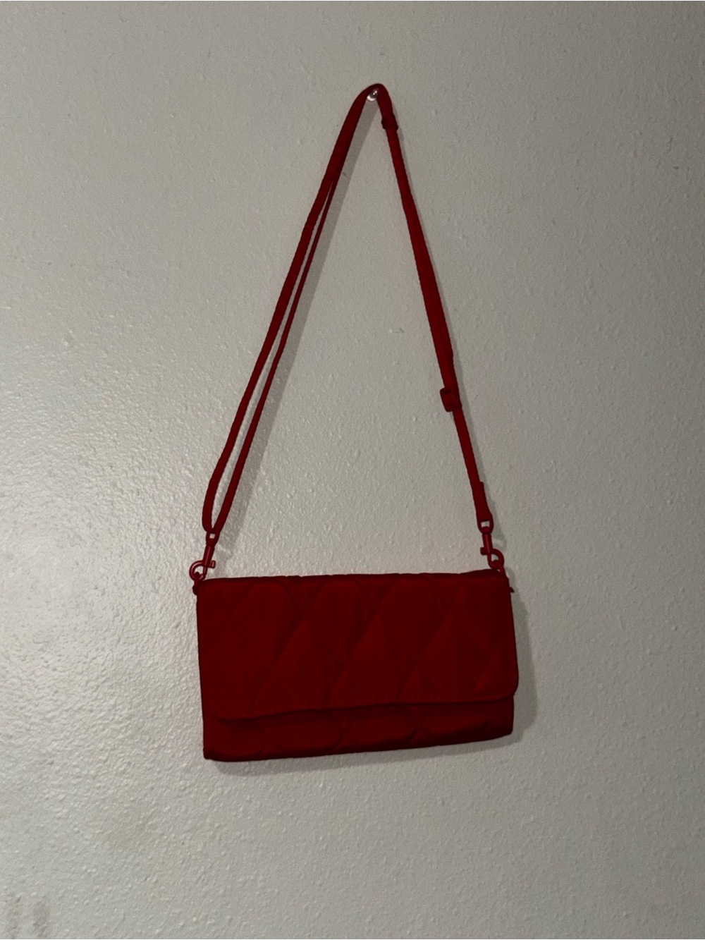 Vera Bradley Red Quilted Crossbody Bag - Women's Shoulder Bag